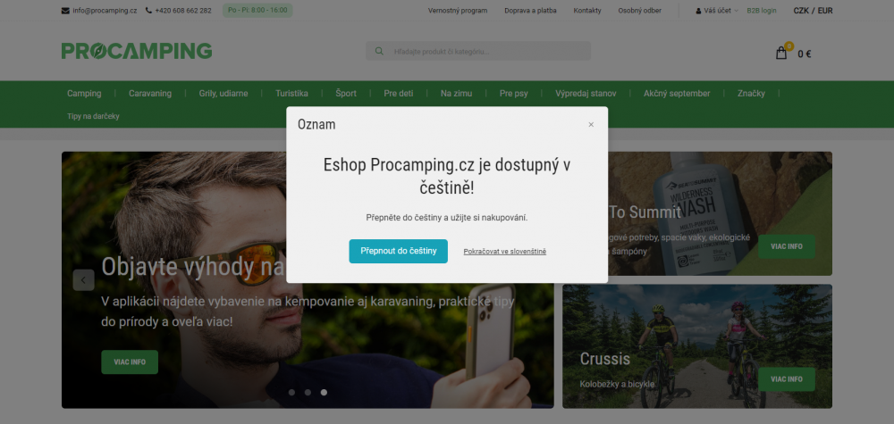 Automatické přesměrování uživatele na správnou mutaci podle IP adresy (Upgates)