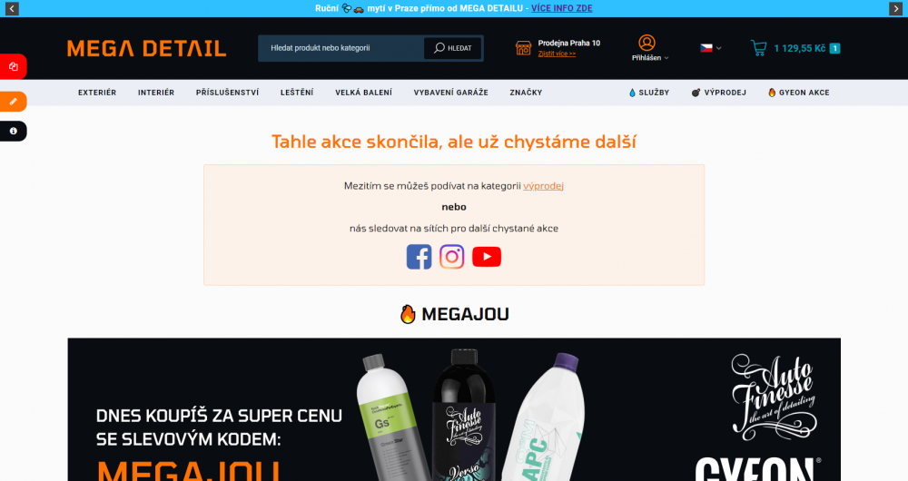 Speciální kategorie na akci s odpočtem (Upgates)