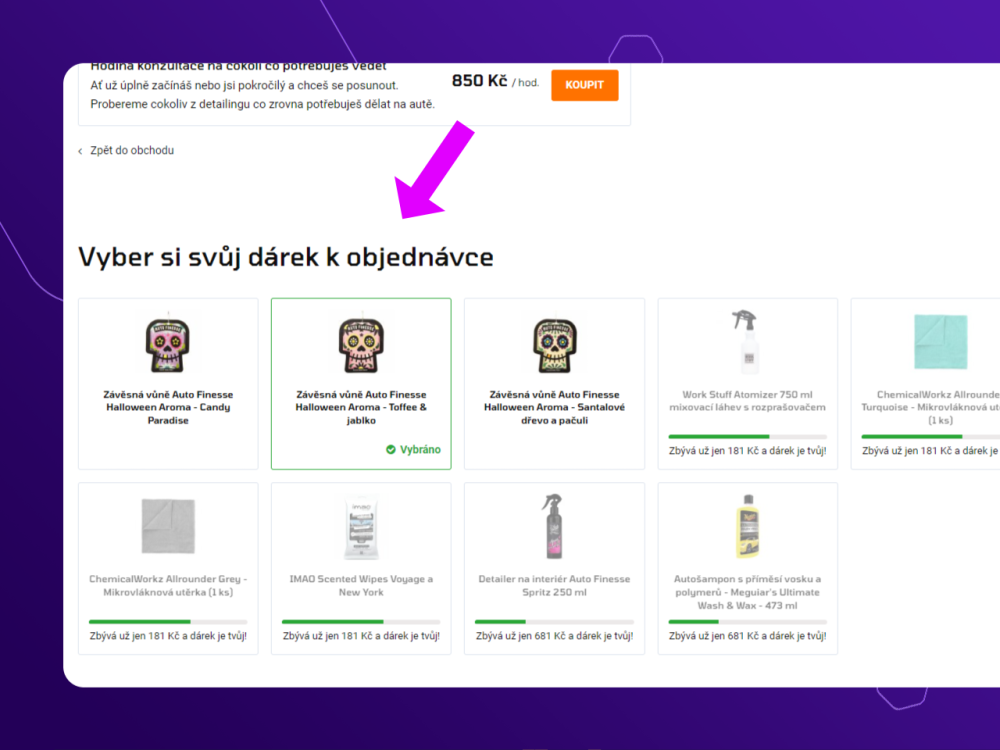 Implementace vylepšeného modulu dárky k objednávce z verze 31.0 pro Upgates
