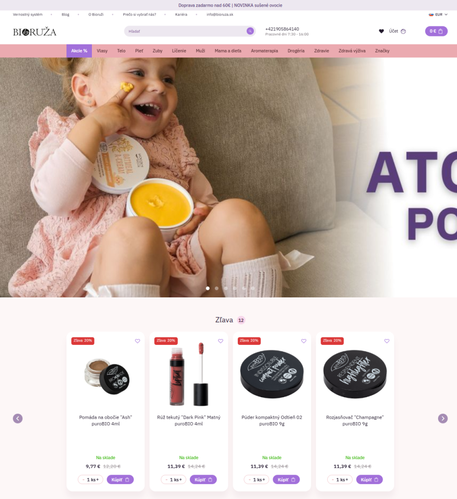 Náhled e-shopu bioruza.sk