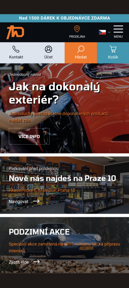 Rotující modul nad hlavičkou e-shopu Upgates - 100% předání informace zákazníkovi