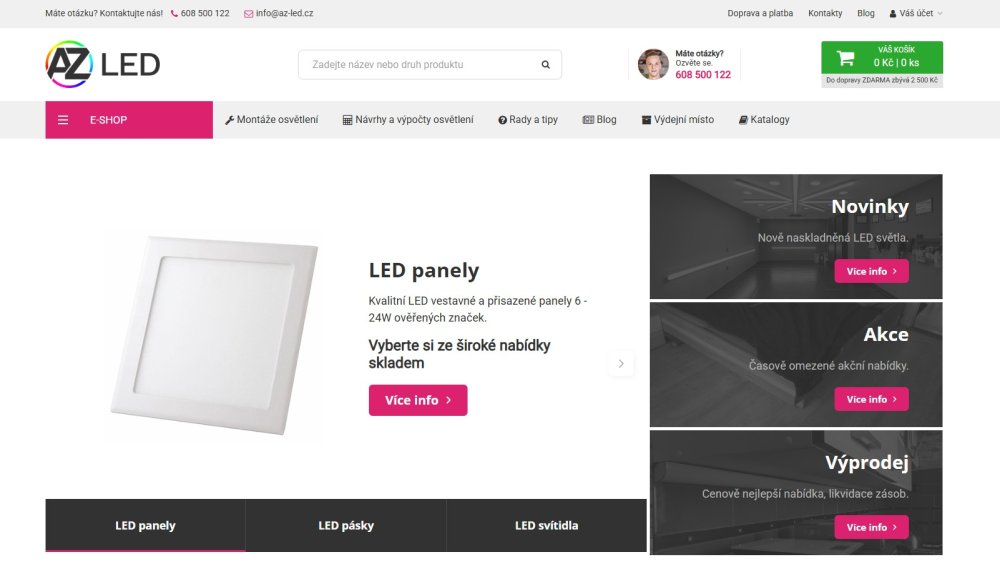 Náhled e-shopu az-led.cz
