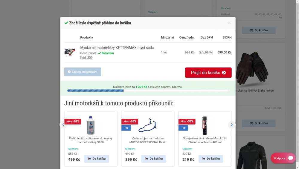 NEXT-GEN odpočty do dopravy zdarma na různých místech e-shopu Upgates