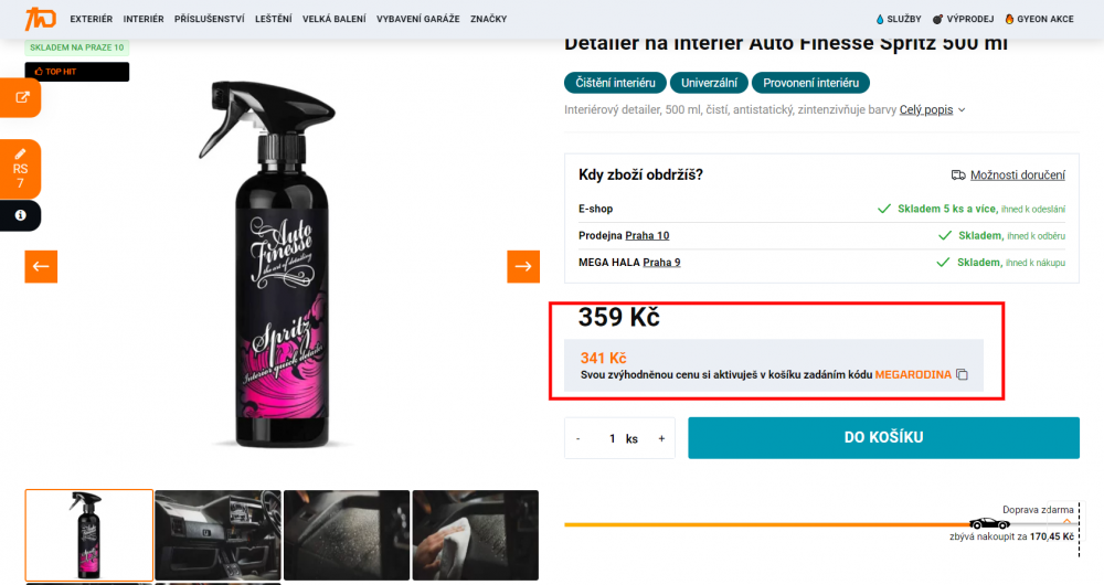Sleva pro registrované v detailu produktu + zobrazení po přihlášení (Upgates)