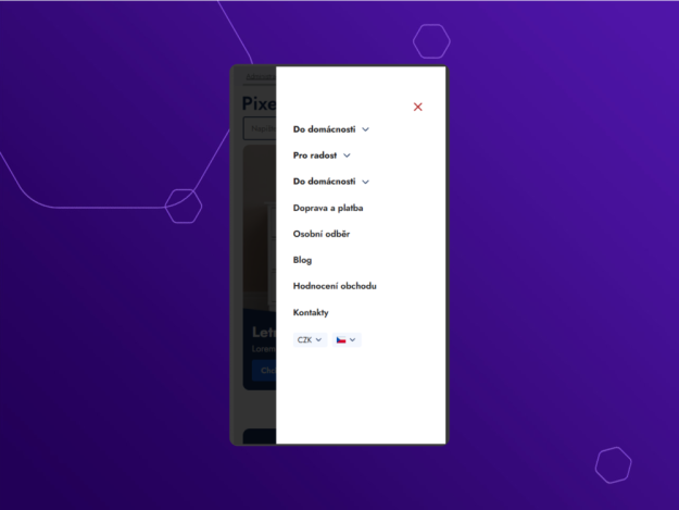 Mobilní menu box „Informace pro vás“ pro Shoptet