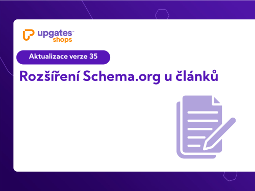 Rozšíření Schema.org u článků (Upgates v35)