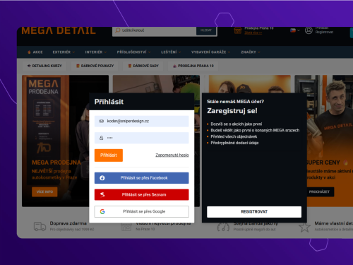Přihlášení přes Google, Seznam a Facebook (Upgates v35)