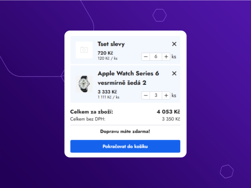 Moderní PopUp košík pro Shoptet
