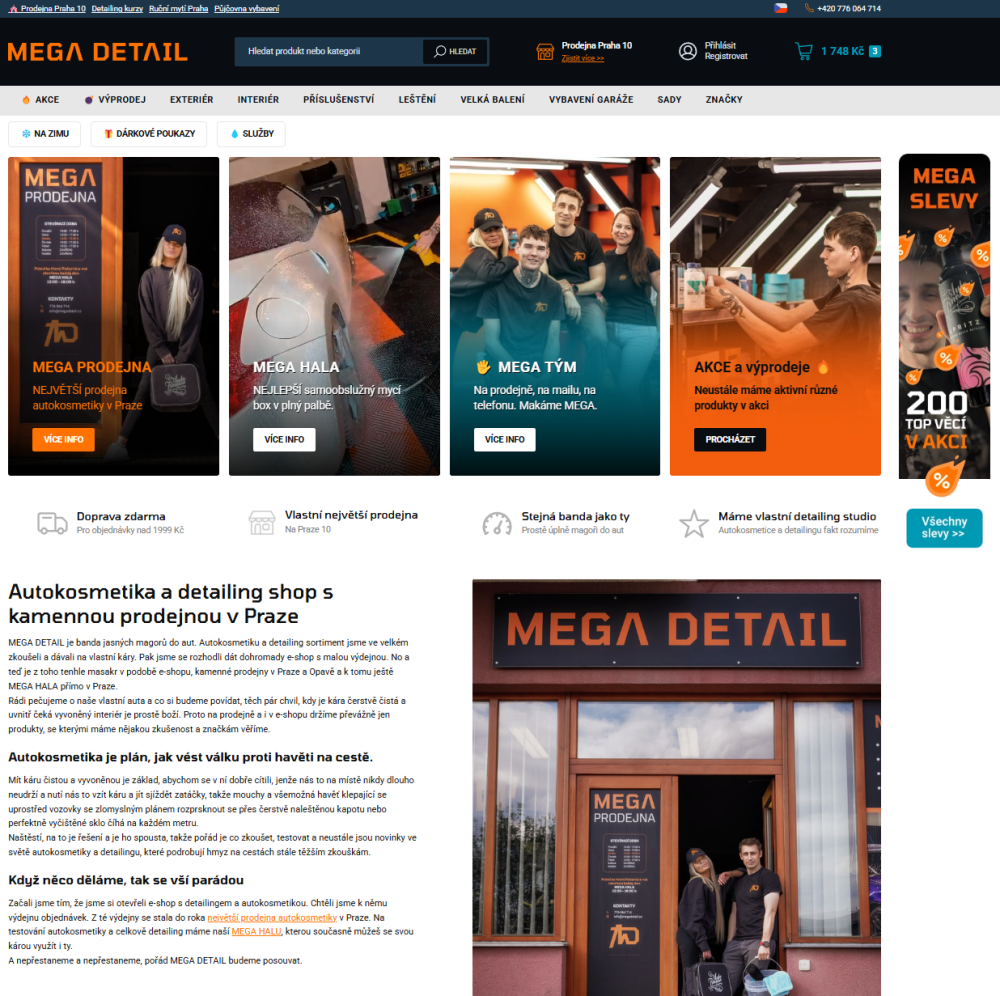 Náhled e-shopu megadetail.cz
