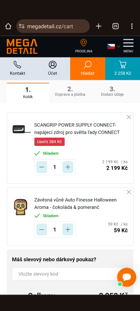 Grafická a funkční optimalizace celého košíku a jeho průchodnosti pro Upgates