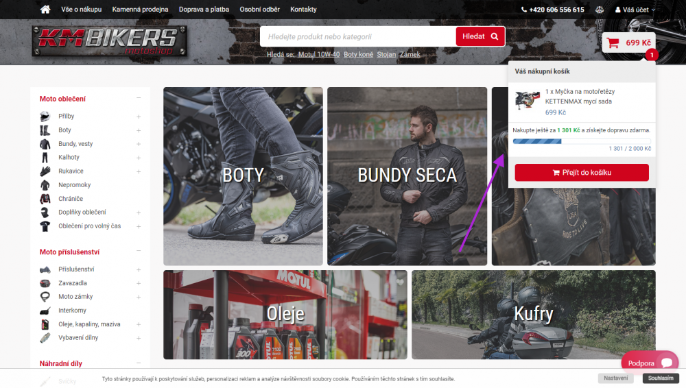 NEXT-GEN odpočty do dopravy zdarma na různých místech e-shopu Upgates