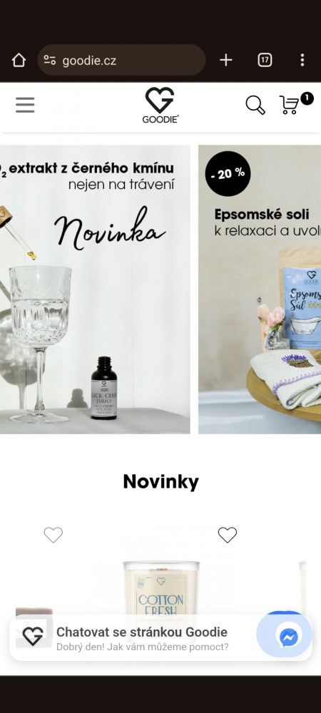 Kompletní chování e-shopu na mobilu + slidery a touch aktivní prvky