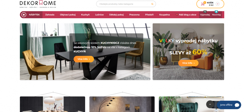 Úprava rozložení hlavních bannerů na home page 1 + 2 malé (Upgates)
