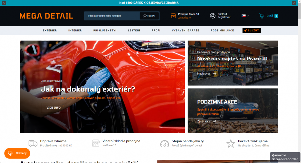 Rotující modul nad hlavičkou e-shopu Upgates - 100% předání informace zákazníkovi