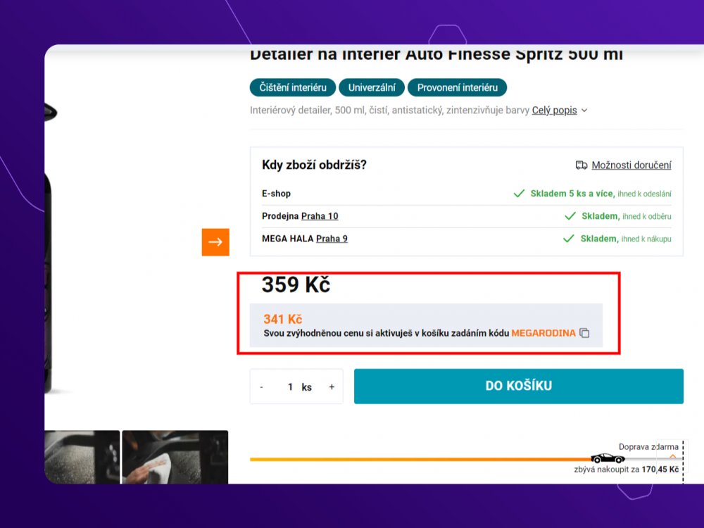 Sleva pro registrované v detailu produktu + zobrazení po přihlášení (Upgates)
