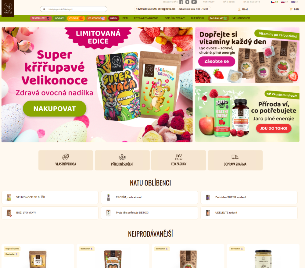 Náhled e-shopu natu.cz