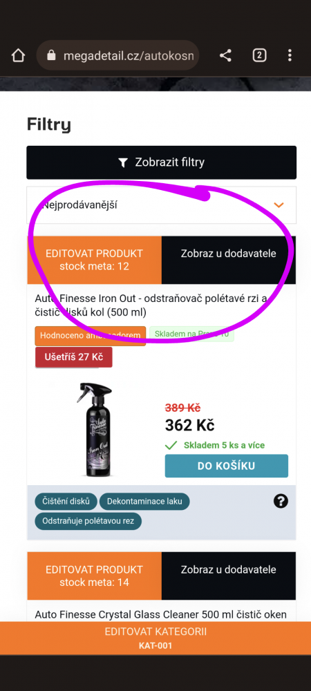 LIVE EDIT - výrazné zrychlení práce při správě obsahu e-shopu Upgates