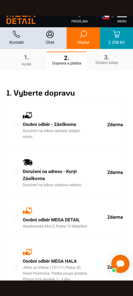 Grafická a funkční optimalizace celého košíku a jeho průchodnosti pro Upgates