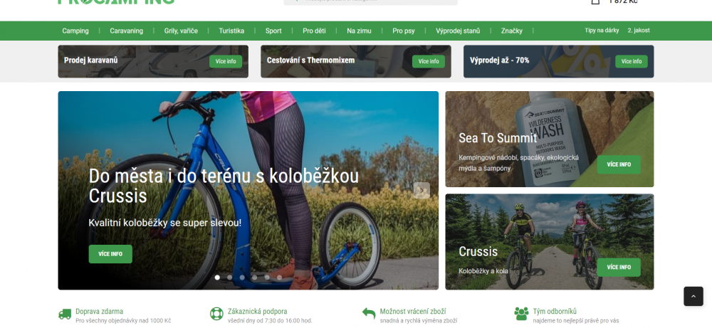 Úprava rozložení hlavních bannerů na home page 1 + 2 malé (Upgates)