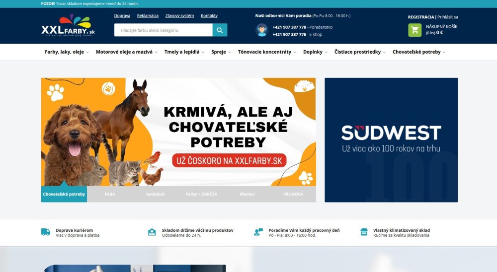 Náhled e-shopu xxlfarby.sk