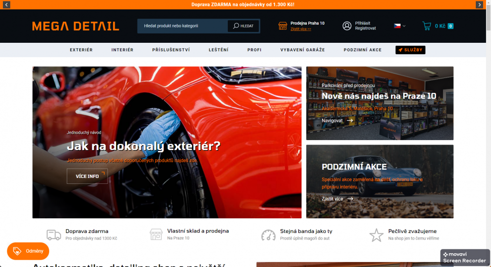 Rotující modul nad hlavičkou e-shopu Upgates - 100% předání informace zákazníkovi