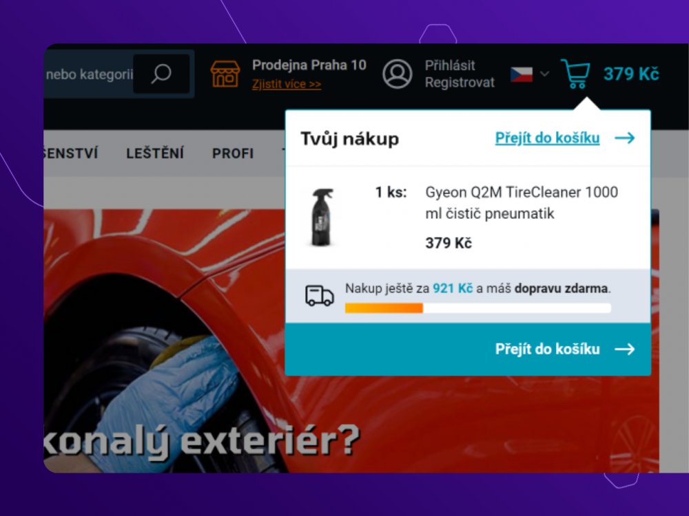 NEXT-GEN odpočty do dopravy zdarma na různých místech e-shopu Upgates