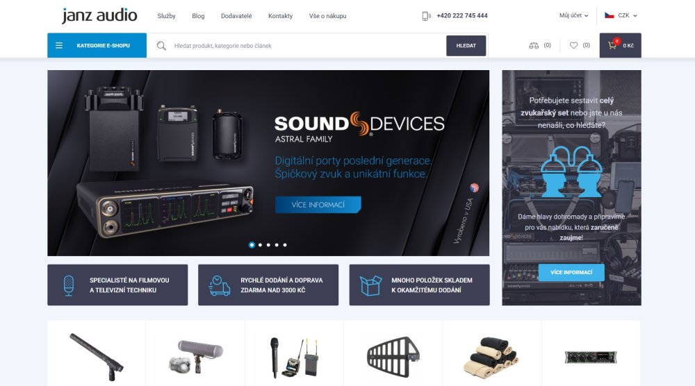 Náhled e-shopu janzaudio.com